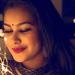 Woman With Red Lipstick And Black Bindi